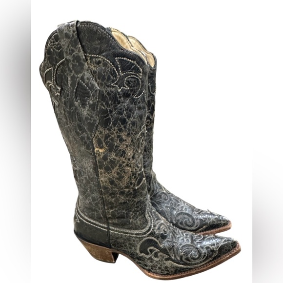 Corral distressed cowboy bootss size 7 US B7 - Picture 2 of 9